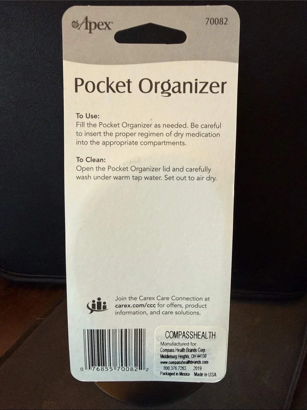 Apex Yellow Pocket Organizer with Red Floral Accent
